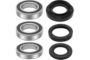 CADUFUELLY Rear Axle Wheel Bearing Kit with Seals 3 pcs Replacement for ATV Foreman Rubicon 500 2001-2014 Rancher 350 400 For