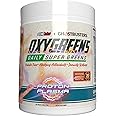 EHP Labs x Ghostbusters OxyGreens Super Greens Powder - Spirulina & Chlorella Superfood, Green Juice Powder with Prebiotic Fibre, Antioxidants & Immunity Support, 30 Serves (Proton Plasma)