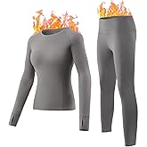 gagli Thermal Underwear Women, Base Layer Long Johns for Cold Weather Ultra-Soft Thermal Sets Fleece Lined Top and Bottom