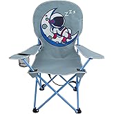 MOUNTAIN SUMMIT GEAR Kids Camping Chair - Foldable Camp Chair with Carrying Case for Outdoor Recreation, Sports, Camping and Fishing (by Caddis Sports) (Astronaut, 1)