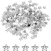 MECCANIXITY 200PCS Acrylic Star Rhinestone 6x6mm Flat Back Plastic Gems for Craft Bead Face Painting Costume Jewelry Making, White
