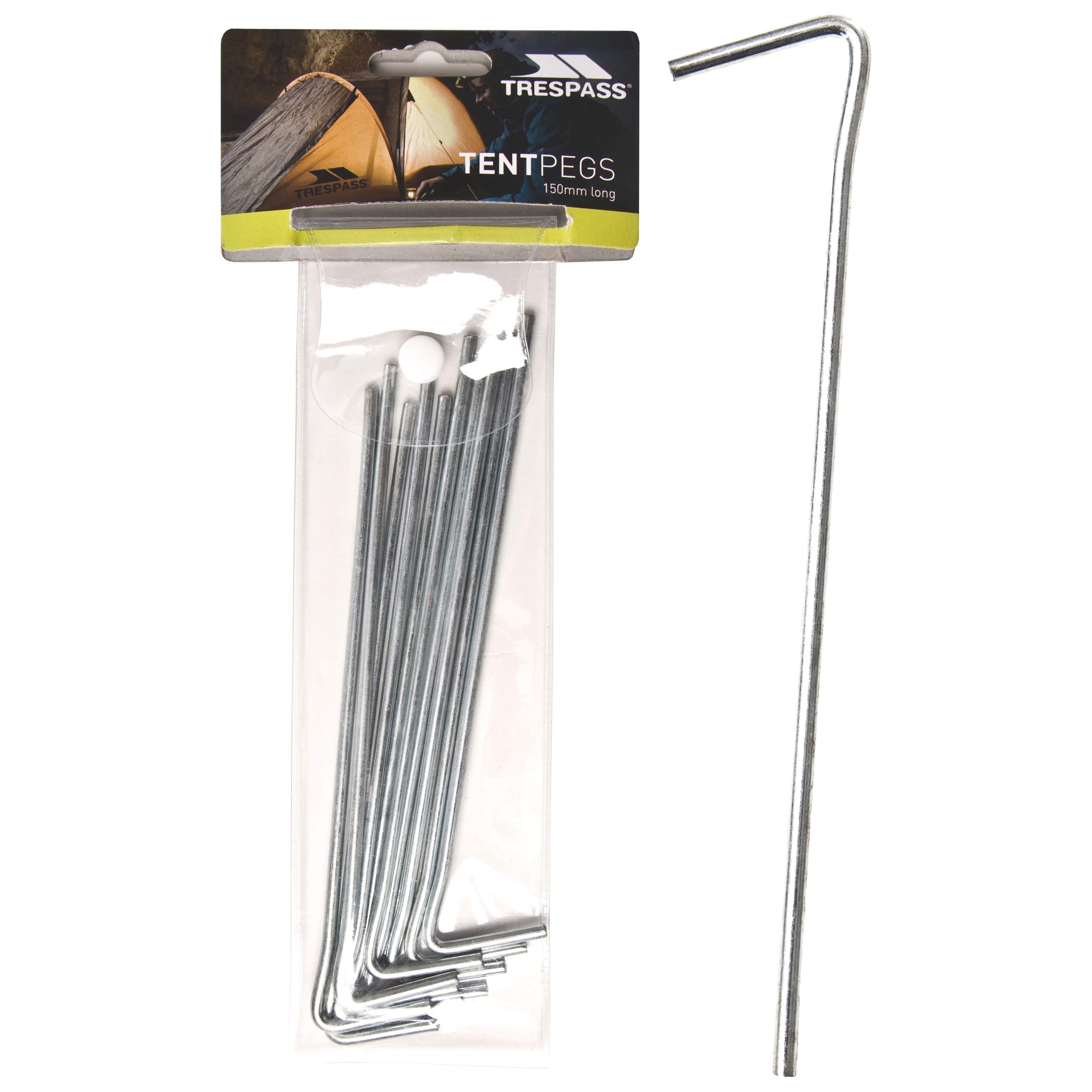 Trespass Steel Tent Pegs 10 Pack 150mm Length Axion