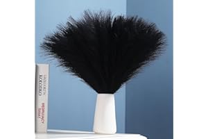 Bnecnet 10 Stems Black Pampas Grass Decor - 17.7" Faux Pampas Grass Artificial Pampas Grass Bouquet Flower Arrangement and Vase Filler for Boho Home Wedding Mothers Day Decoration