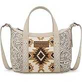 Wrangler Tooled Aztec Small Crossbody Bags for Women Designer Top-Handle Crossbody Handbag