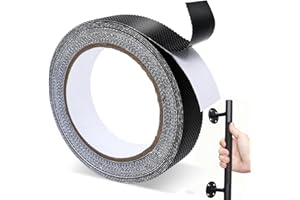 NOTOKE Anti Slip Grip Tape Heavy Duty - 0.8" x 16Ft Black Rubber Grip Tape - Waterproof & Non-Abrasive Safety Tape Cushion Pad for Indoor & Outdoor Use - Making Handles or Contact Surfaces Safer