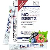 N.O. Beetz Nitric Oxide Supplement for Pre-Workout & Endurance | Beetroot, Peak ATP & Electrolytes for Energy & Hydration | Boosts Blood Flow & Muscle Recovery | No Mess, 30 Servings