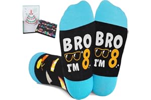 8 Year Old Boy Gift Ideas, Socks for 8 Year Old Boy, 3D Pop Up Birthday Card, 8th Birthday Gifts for Boys