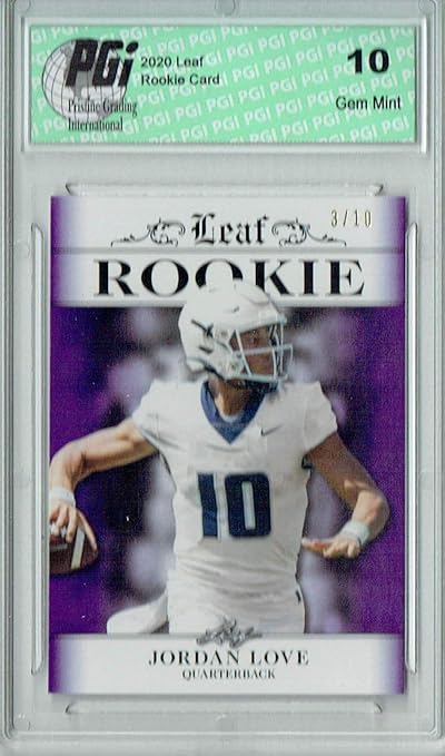 Amazon Jordan Love 2020 Leaf Exclusive 3 Purple Only 10 Made