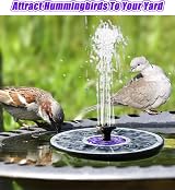 SZMP Solar Fountain 3.5W Glass Panel 7 Nozzles Bird Bath Water Feature Outdoor view 7