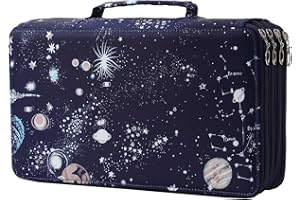 Lbxgap Colored Pencil Case - 300 Slots Pencil Holder with Zipper Closure Twill Fabric Large Capacity Pencil Case for Watercol