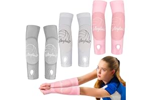 Yinder 3 Pairs Sports Volleyball Arm Sleeves for Youth Volleyball Wrist Guard Protection Pads and Thumbhole