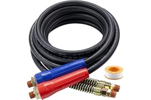 YiaChuii 12 FT Air Line Hose Assembly Set Straight Heavy Duty Air Power Hoses for Semi Truck Trailer Tractor