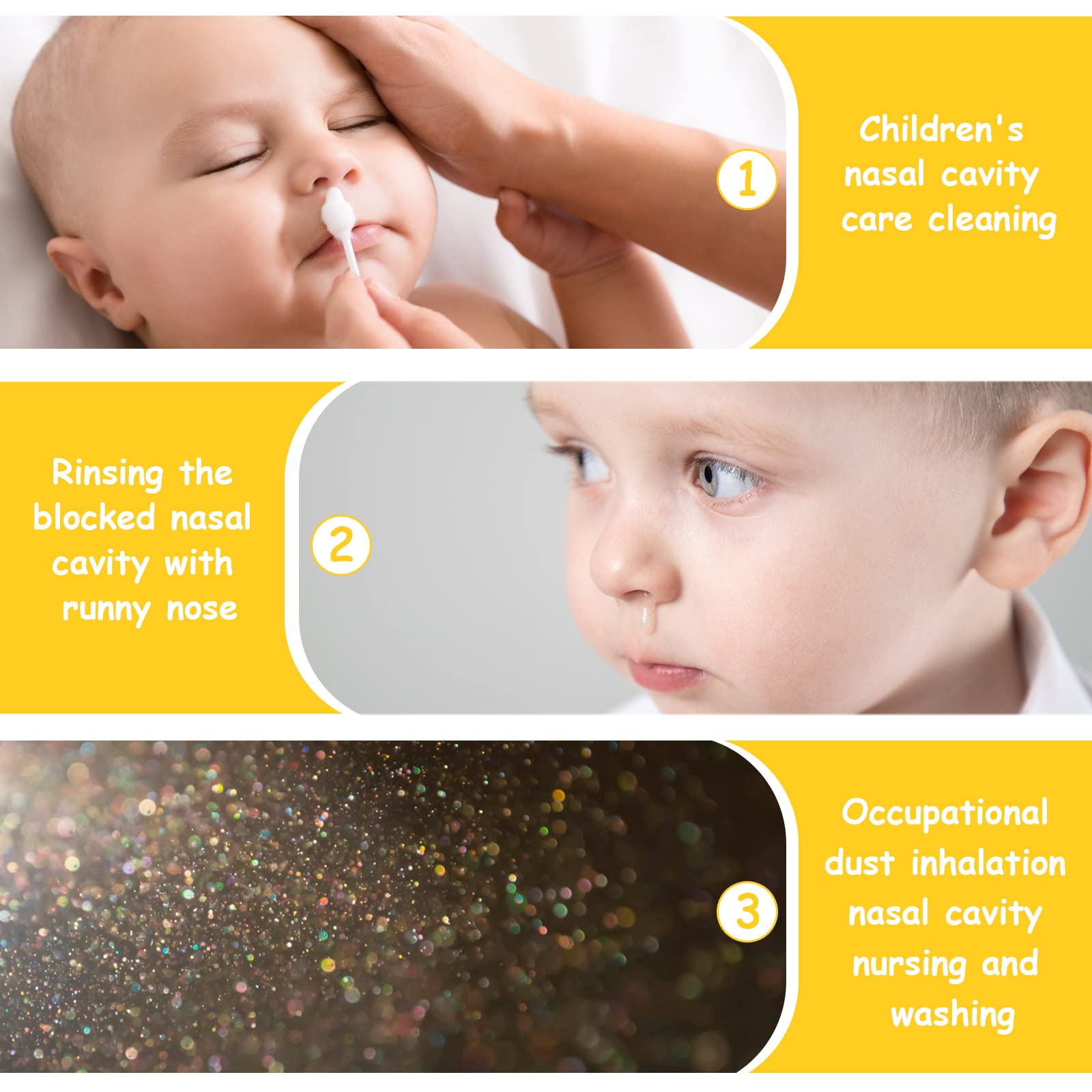 Baby Nasal Irrigator, 4PCS Nasal Syringe for Baby, Syringe Nasal Irrigator with Tweezers & Cleaning Brush, Baby Nasal Aspirator with Silicone Nasal Suction Tips Portable Baby Nasal Syringe