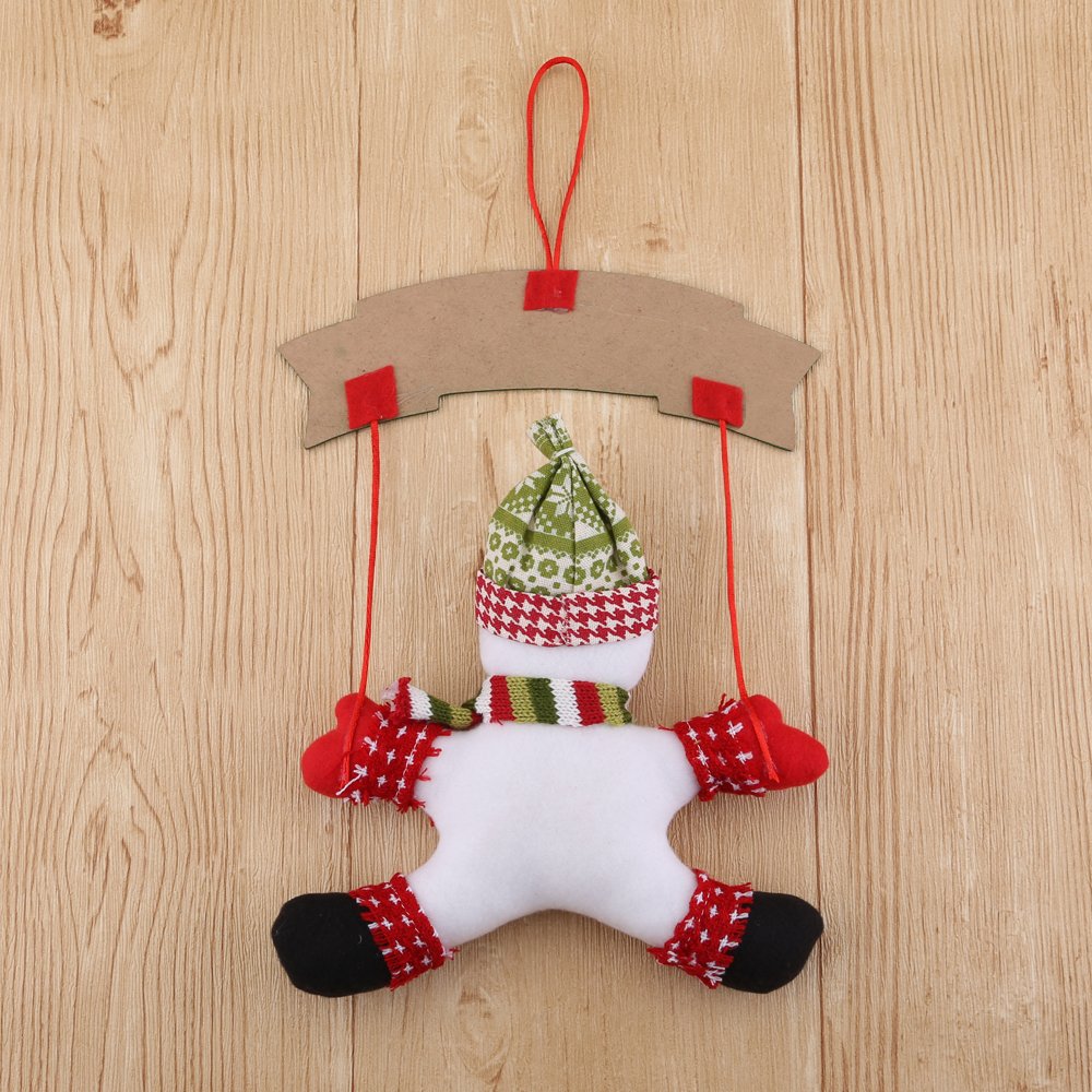 Zogin Christmas Door Hanging Ornaments, Santa Snowman Door Knob Hanger Christmas Tree Pendants Decoration (2pcs)
