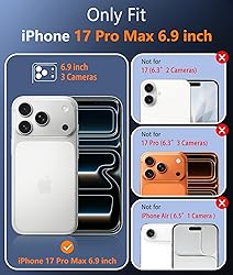 FNTCASE for iPhone 17 Pro-Max Case: Magnetic