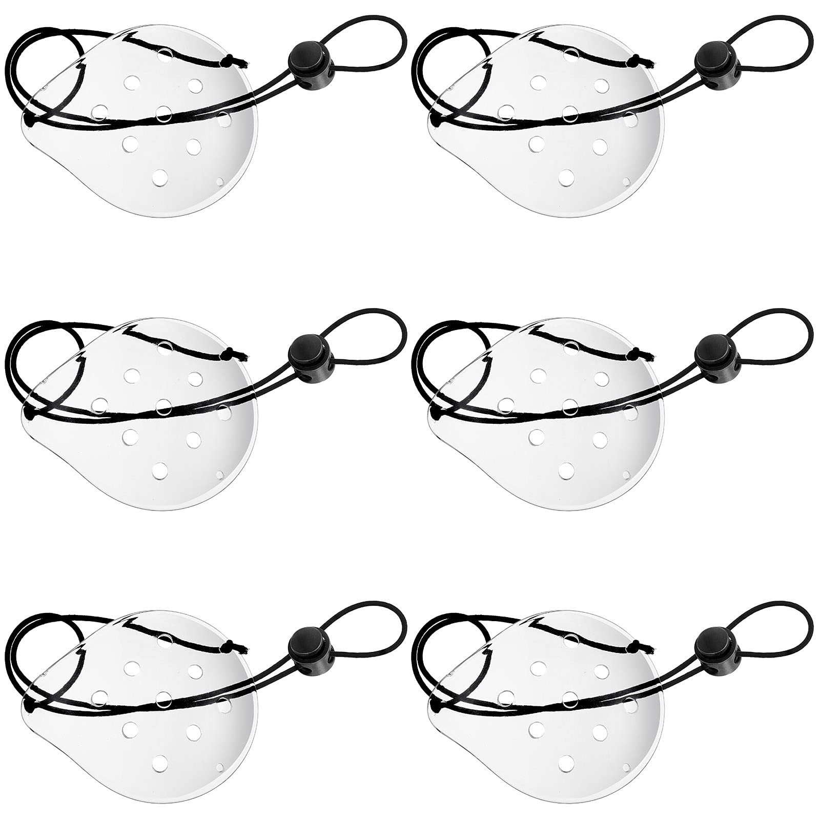 Photo 1 of Nuanchu 6 Pcs Eye Shield After Cataract Surgery Clear Plastic Eye Patch with Extended Elastic Strap Transparent Ventilated Coverings Breathable Protections Care Supplies for Sleeping Patient Adult