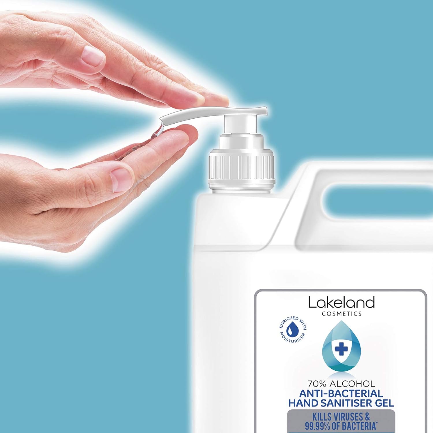 Hand Sanitiser Gel with Pelican Pump Dispenser - 70% Alcohol 5 Litre - Anti-Bacterial Hand Hygiene Gel Rub 5L, sanitizer - Image 4