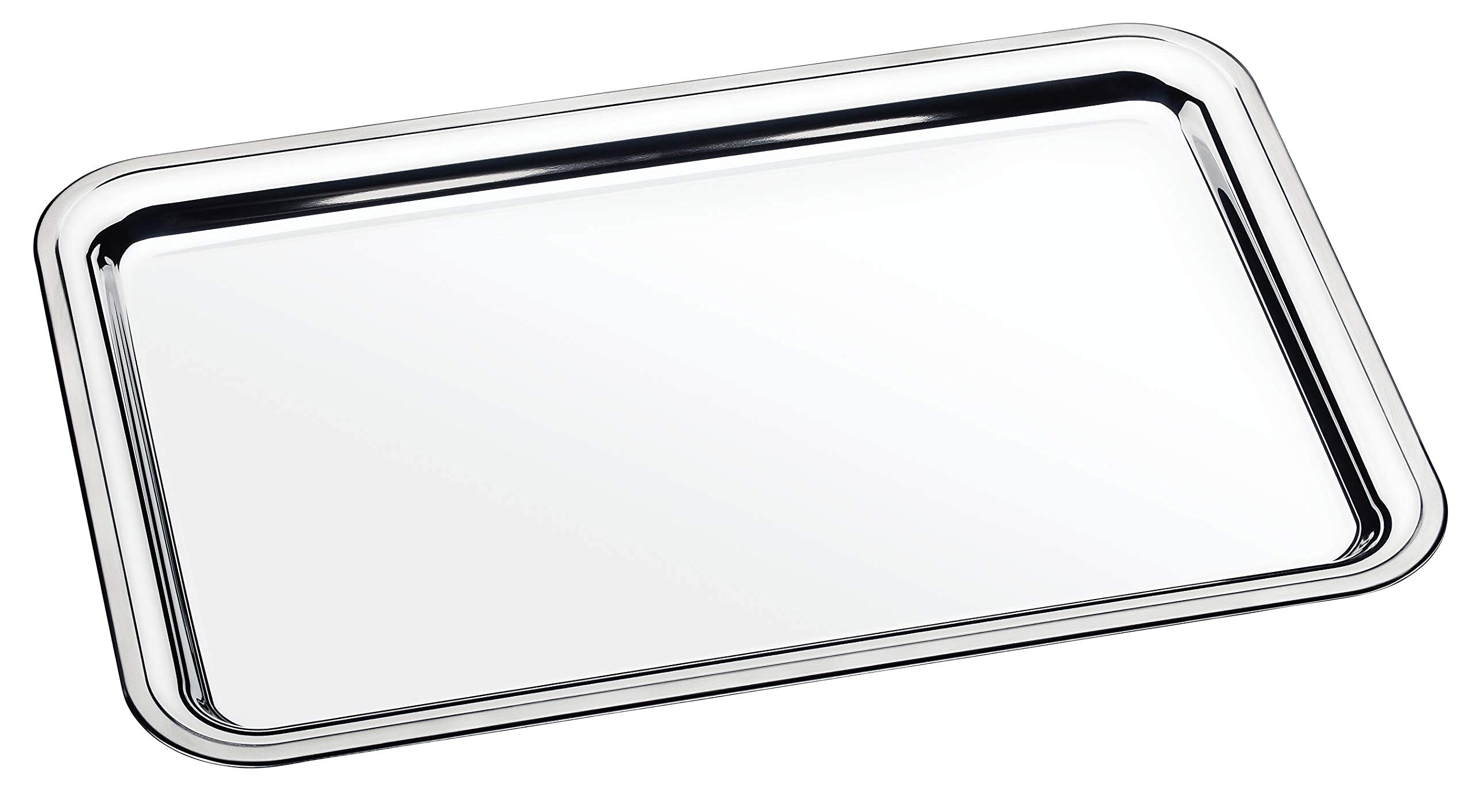 Tramontina Buena 61712-480 Serving Tray, Stainless Steel, 49 x 33 cm, Dishwasher Safe, Rust-Proof Stainless Steel