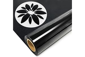 MERRYMADE Black Puff Heat Transfer 3D 12" x 5 ft for T-Shirt, Puff Iron on Rolls for Cutter Machine - Easy to Cut & Weed for Heat Vinyl Design(Black)