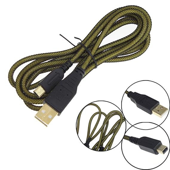 YUYIKES High Speed Premium USB-Datenkabel/Ladekabel für Nintendo 3DS / 3DS XL/DSi/DSi XL, mit Mikrofaser-Reinigungstüchern