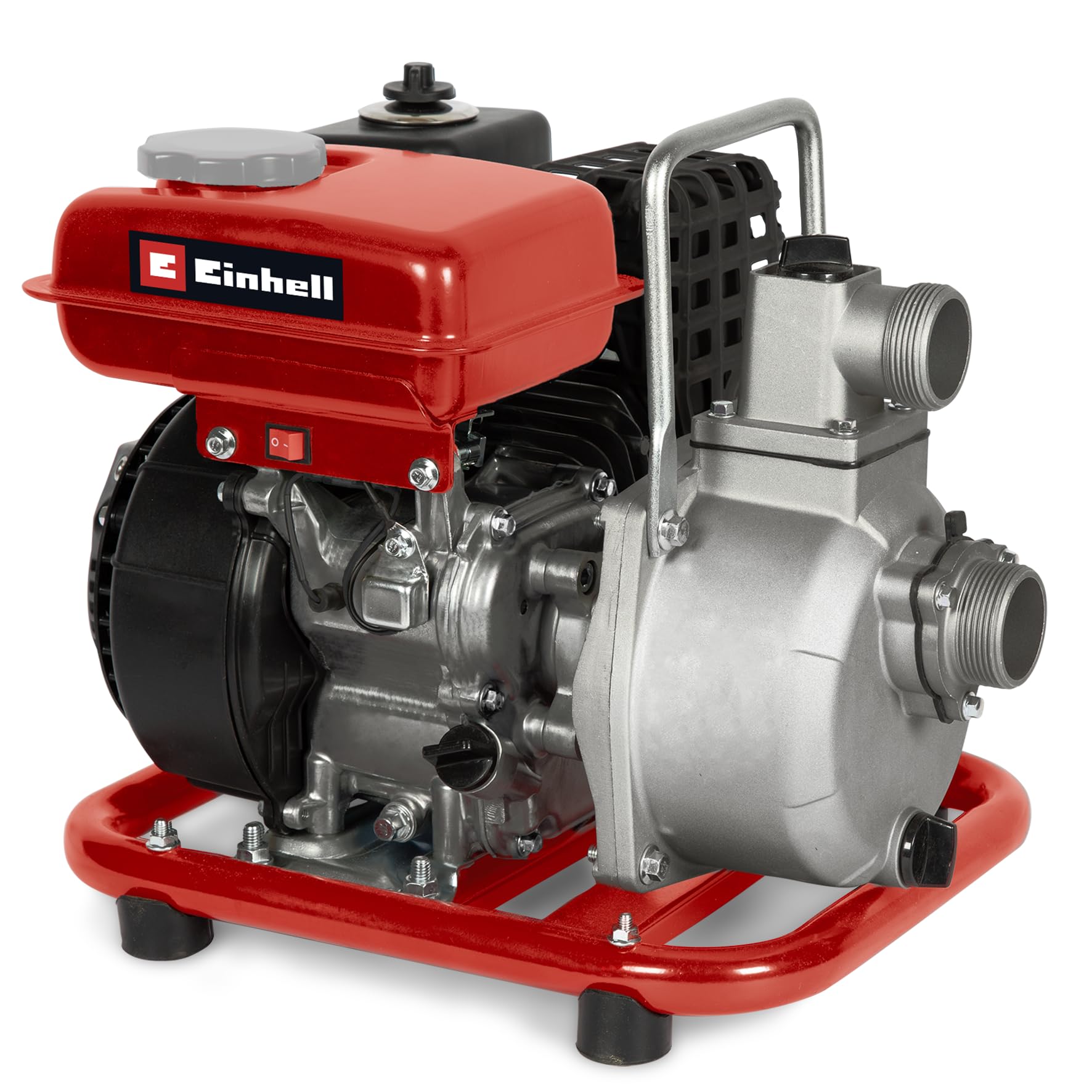 Einhell Petrol Water Pump GC-PW 16 (1.6 kW, Max. 14000 L/h Flow Rate, Max. 28 m Delivery Height, Water Drain Plug, Low Oil Protection, Includes 2 x Hose Adapter, Suction Basket)
