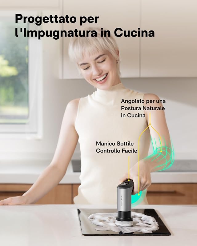 Grip™ Spazzola Elettrica Rotante Pulizia Casa, 6 Testine