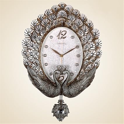 Amazon Com Znzbzt The Living Room Wall Clock Clock Peacock