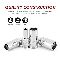 CASOMAN 13PCS 1/4"Drive Mid-Length Socket