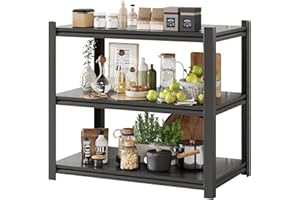 Howzone 36" H Garage Shelving 1500LBS Heavy Duty Storage Shelves Adjustable 5 Tier Metal Shelves for Storage Garage Industrial Shelving Utility Racks,16" D x35.5 Wx36 H,Black