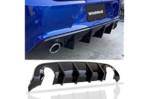WildWell Rear Diffuser for 2015-2024 Dodge Charger SRT Rear Bumper Lip Diffuser Non-Widebody Models Glossy Black