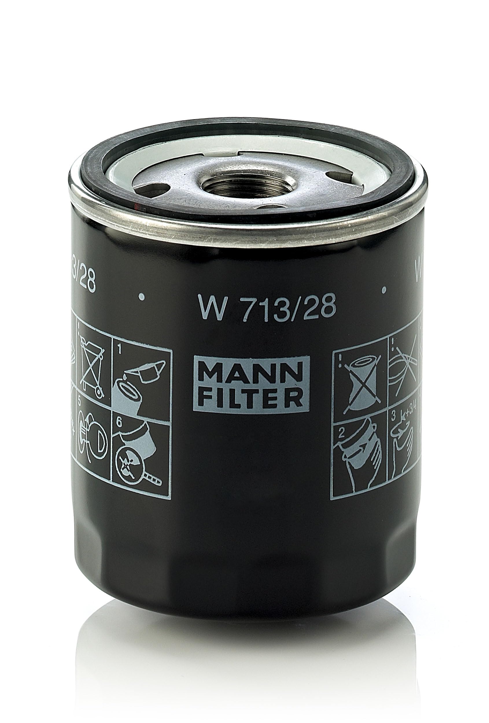 MANN-FILTER W 713/28 Oil Filter - for Cars + Transporters
