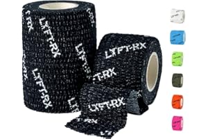 LYFT-RX Weightlifting Hook Grip Tape w/Premium Adhesive for Olympic Weight Lift, Cross Fitness, Lifting, Stretch Athletic Finger Wrap, Protects Thumb Fingers Hand, Enhances Grip