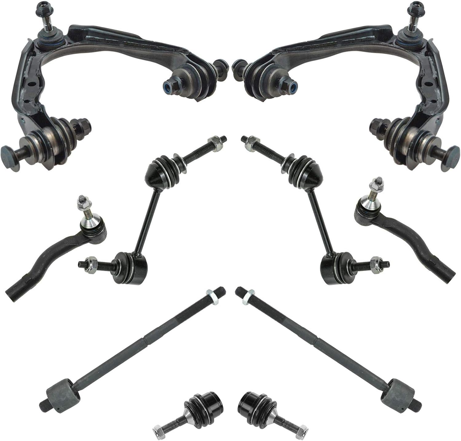 10 Piece Set Control Arm Ball Joint Tie Rod Sway Bar Link