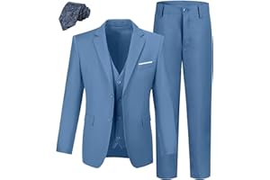 LOPEN STU Boys' Suit Kids Formal Tuxedo Suits for Boys Wedding Outfits Dress Vest Pants Suspenders Set Adjustable Waist