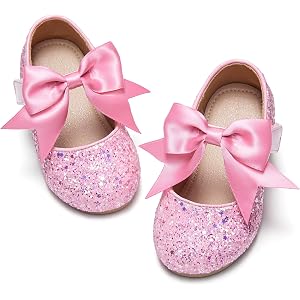 Kiderence Little Toddler Girls Dress Shoes Ballerina Ballet Flats Kids Mary Janes