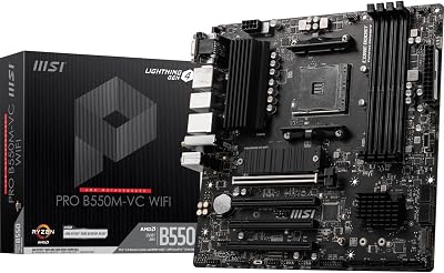 MSI PRO B550M-VC WiFi Motherboard AMD AM4 DDR4 PCIe 4.0 M.2 mATX