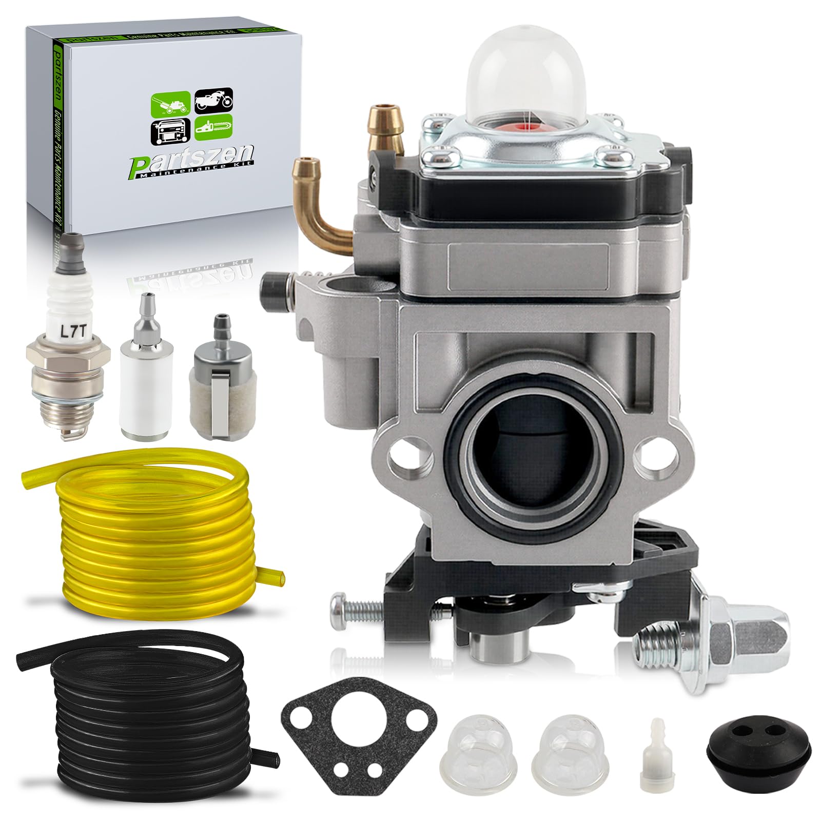 Photo 1 of partszen PR2322 Carburetor Kit Fit for Poulan PR46BT PR48BT BP400 BP402 Leaf Blower for Shindaiwa EB633RT AH242 AHS242 for Echo PB650 PB651H PB651T PB750H for Earthquake E43 MC43E MC43 MD43 WE43 Parts
