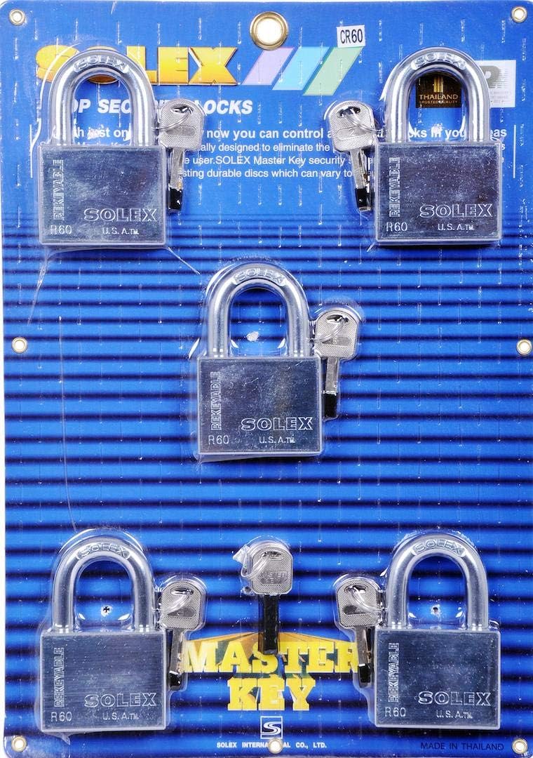 Solex 5pc Master Key Set Chrome 60mm