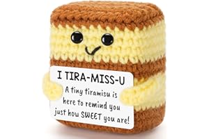 BuiltFit Gifts for Him Valentines Anniversary - I Miss You Handmade Crochet Tiramisu for Boyfriend Her Girlfriend Wife Husband Couples Men Women Valentine’s Day Wedding Birthday Sweet Romantic Gift