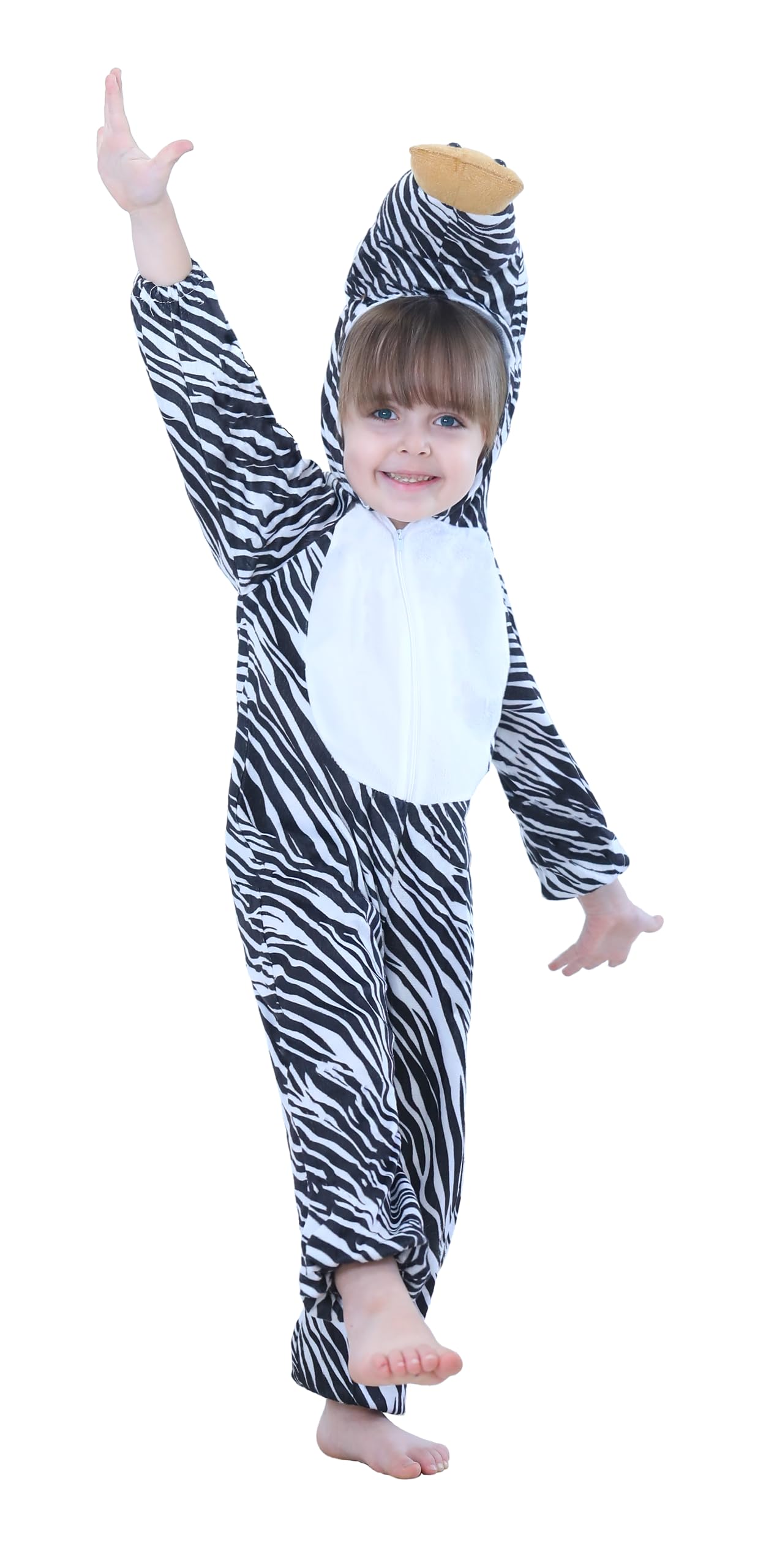 Matissa Kids Animal costumes Boys Girls Pijamas Fancy Dress outfit Cosplay Children (Zebra, XL (For kids 120-140 cm tall))