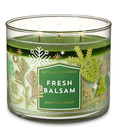 Bath Body Works Slatkin Co Fresh Balsam 3 Wick Candle