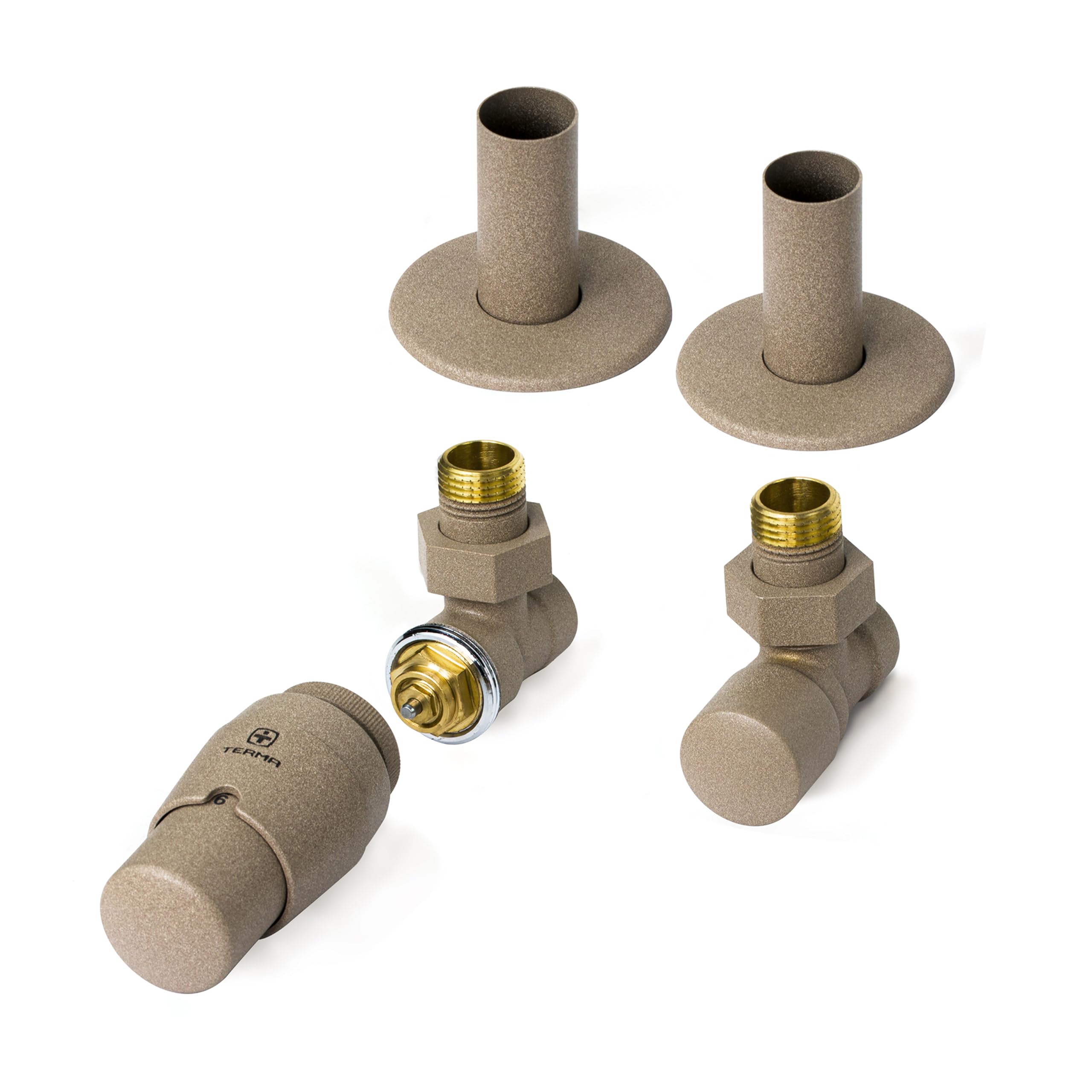 Terma Radiator Valves, Quartz Mocha