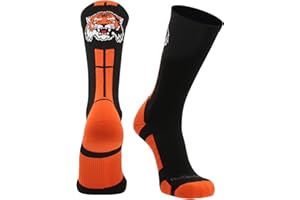 MadSportsStuff Tigers Logo Athletic Crew Socks for Football Basketball Volleyball Lacrosse