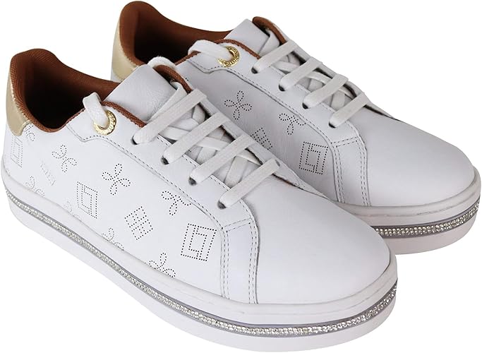 tenis luz da lua dourado