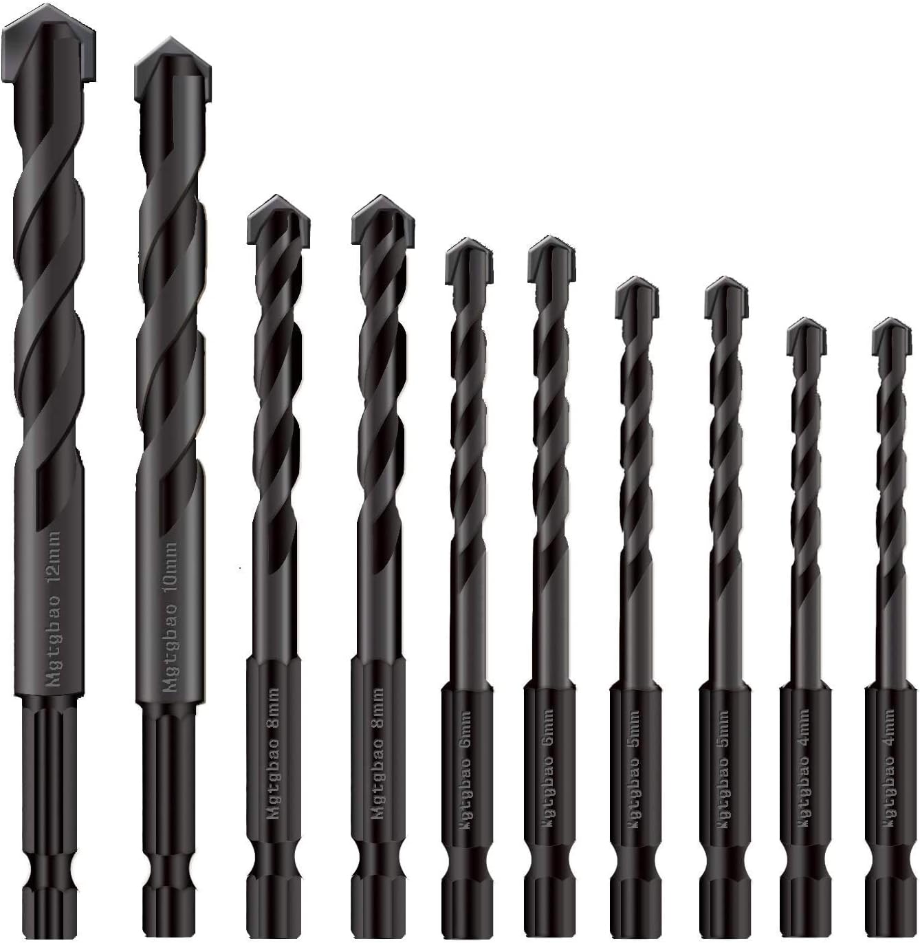 Amazon.com: 【2020 New type】10pcs Black Concrete Drill Bit Set, Mgtgbao