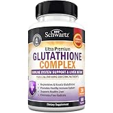 Glutathione Supplement 500mg - Liver Detox Supplement, 60 Capsules | Quercetin, Vitamin C, Milk Thistle, Alpha Lipoic Acid - Immune Support Pill - Enhanced Immunity Defense Health Formula
