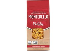 Montebello, Organic Farfalle Premium Italian Pasta, 16 oz.