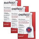 Enemeez Plus Mini-Enemas, docusate Sodium with benzocaine Stool Softener, Fast-Acting Constipation Relief, Promotes Bowel Movement in 2-15 Minutes, 2ct, 3 Pack (6 Total) Single-Use 5ml Tubes