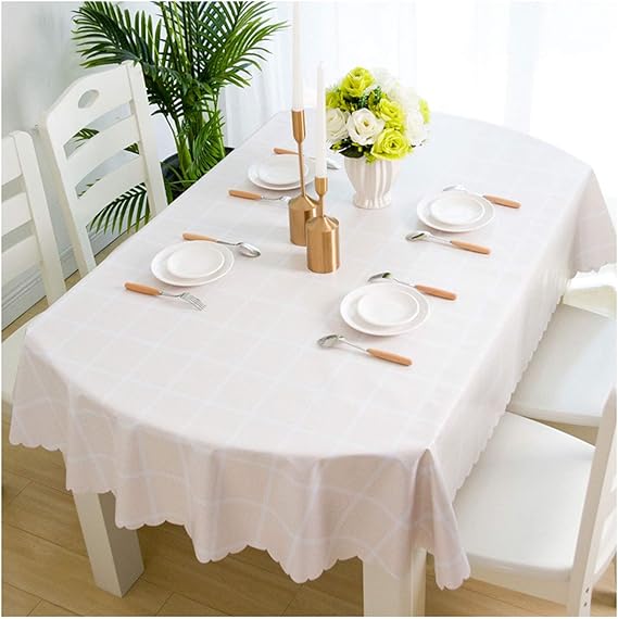 YQzb Tablecloth Oval Vinyl (PVC) Oilproof And Antiscalding