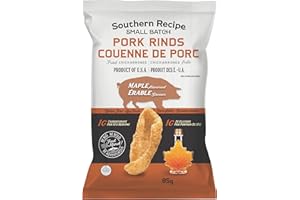 Southern Recipe Small Batch Pork Rinds, Maple, Keto Friendly, Gluten Free, Low Carb, 7g Collagen Per Serving, High Protein, 8